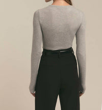 Favorite Daughter - Henley Ribbed Long Sleeve Shirt