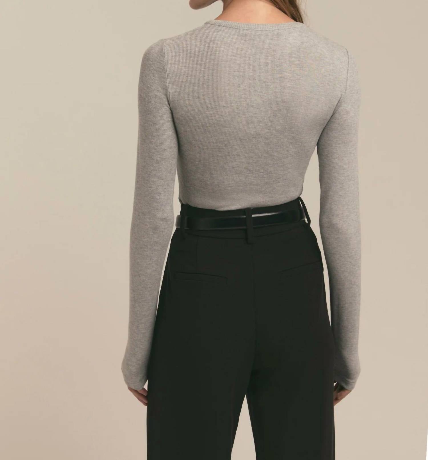 Favorite Daughter - Henley Ribbed Long Sleeve Shirt