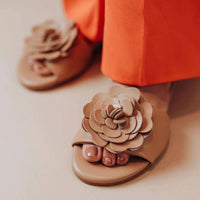 solei sea Women's Dahlie Petal Slide Sandal in bistro - women's flats - view 7