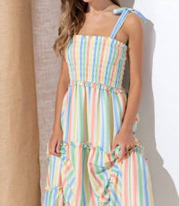 Aaron & Amber - Smocked Maxi Dress