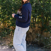 Tea N Rose - Kitty Embroidered Sweater