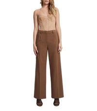 BARDOT Fleur Lace Bodysuit in biscuit - women's shirt