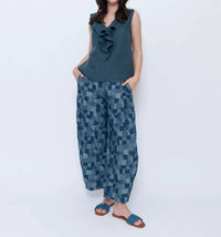 Blueberry - Wave Neck Sleeveless Top