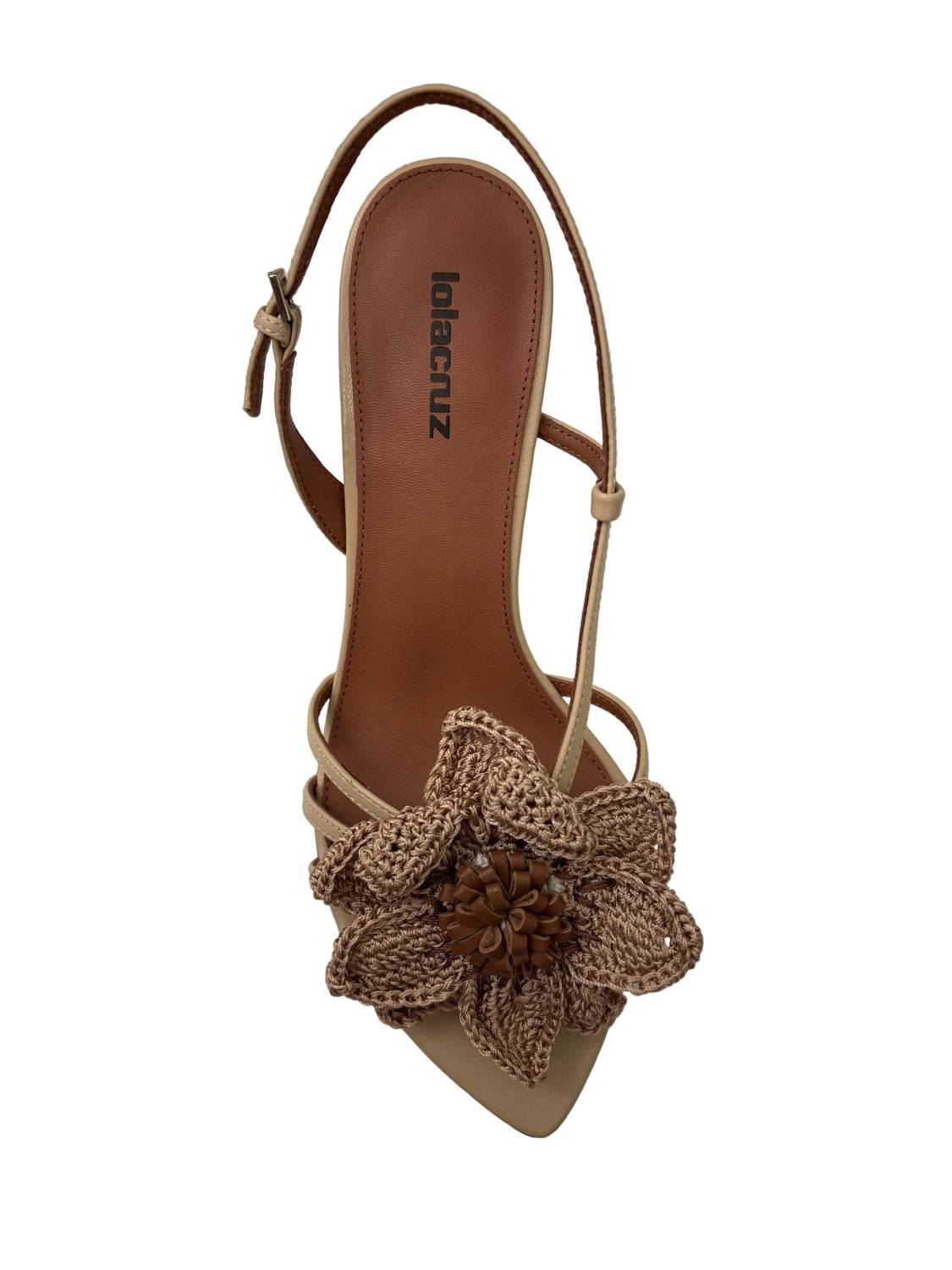 Lola Cruz - Women's Jazmin Mule Flower Kitten Heel
