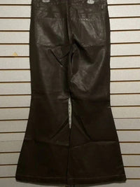 Southern Grace - Women's Faux Leather Flare Leg Trousers