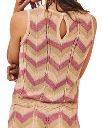Nekane - Jacquard Zigzag Knit Top