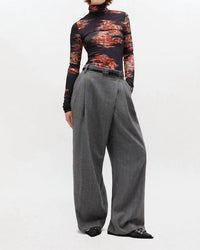 Ganni - Stripe Cross-over Trousers