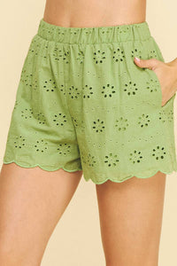 Pinch - High Waist Eyelet Shorts