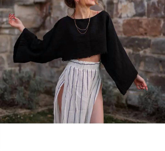 Moa - Muslin Cotton Off Shoulder Crop Top