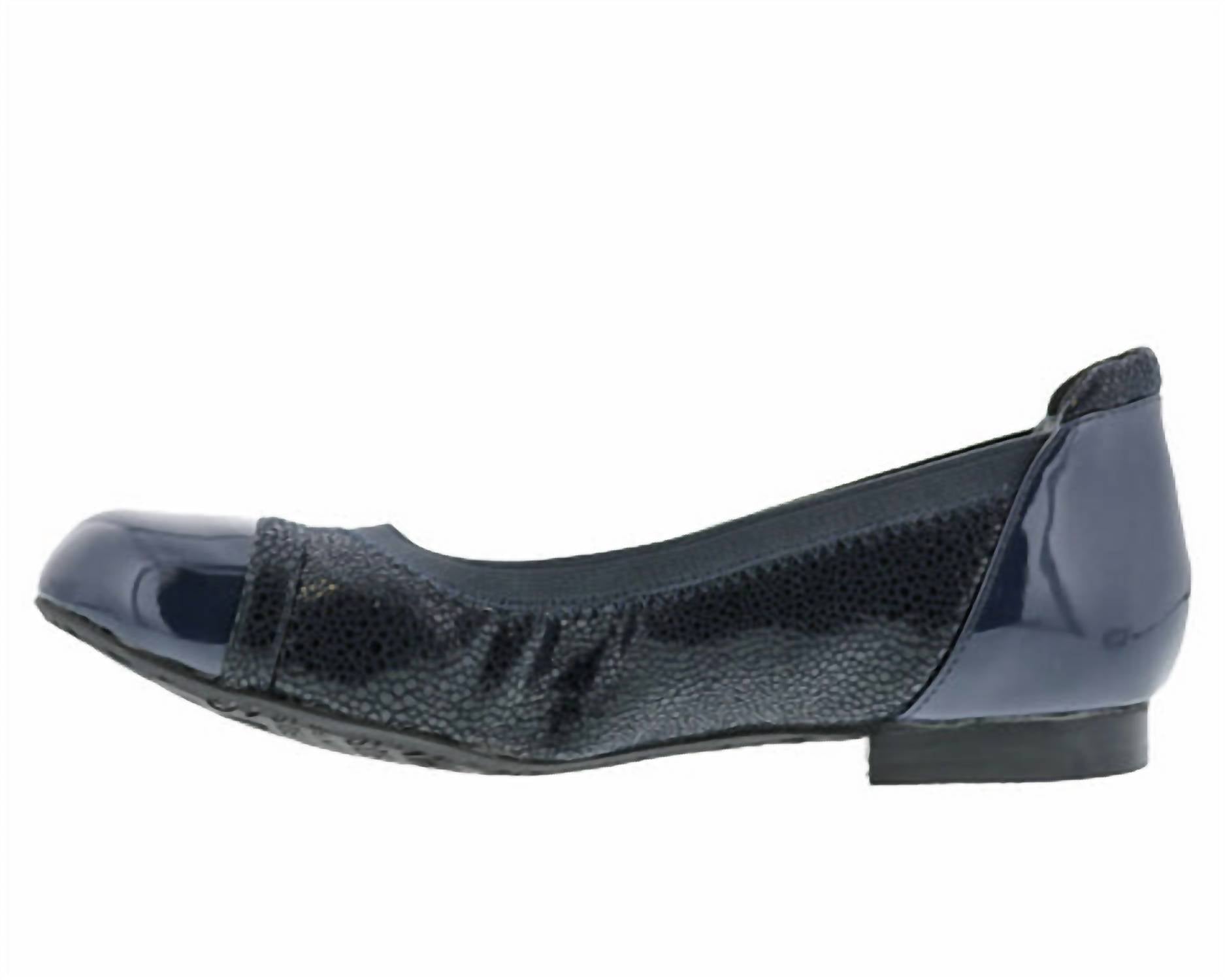 Ros Hommerson Women's Ronnie Flat in navy crackle - women's flats - detail view