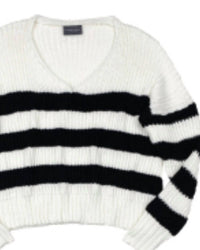 Wooden Ships - Teddy Striped Cropped Sweater