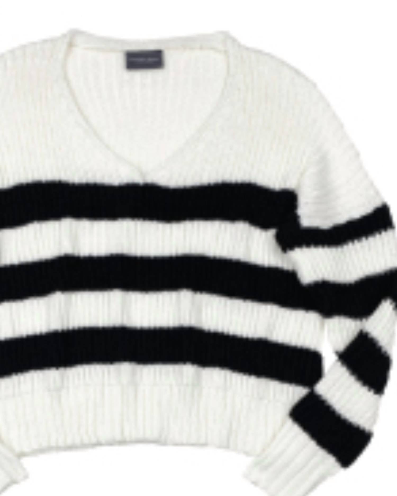 Wooden Ships - Teddy Striped Cropped Sweater