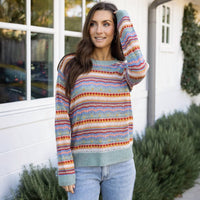 Grace And Lace - Earthtone Pointelle Sweater