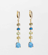 NATIVE GEM Women's Multi Gemstone Drop Earrings in azure - women's jewelry