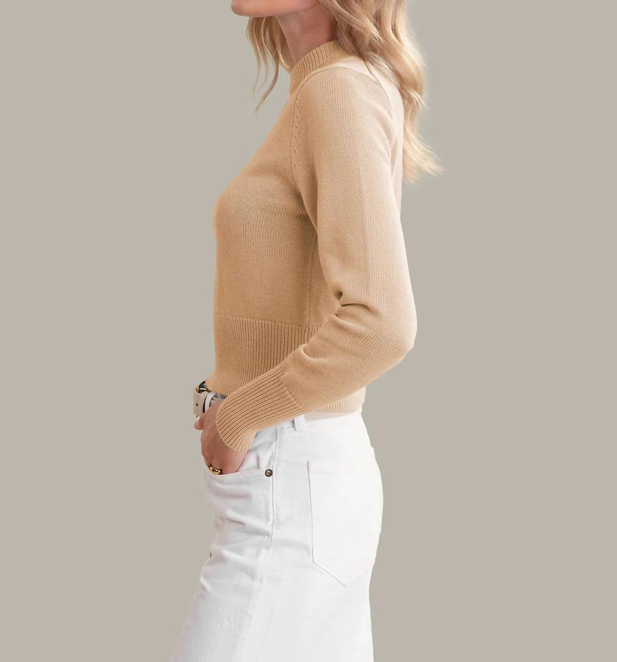525 America - Adeline Cropped Cotton Sweater