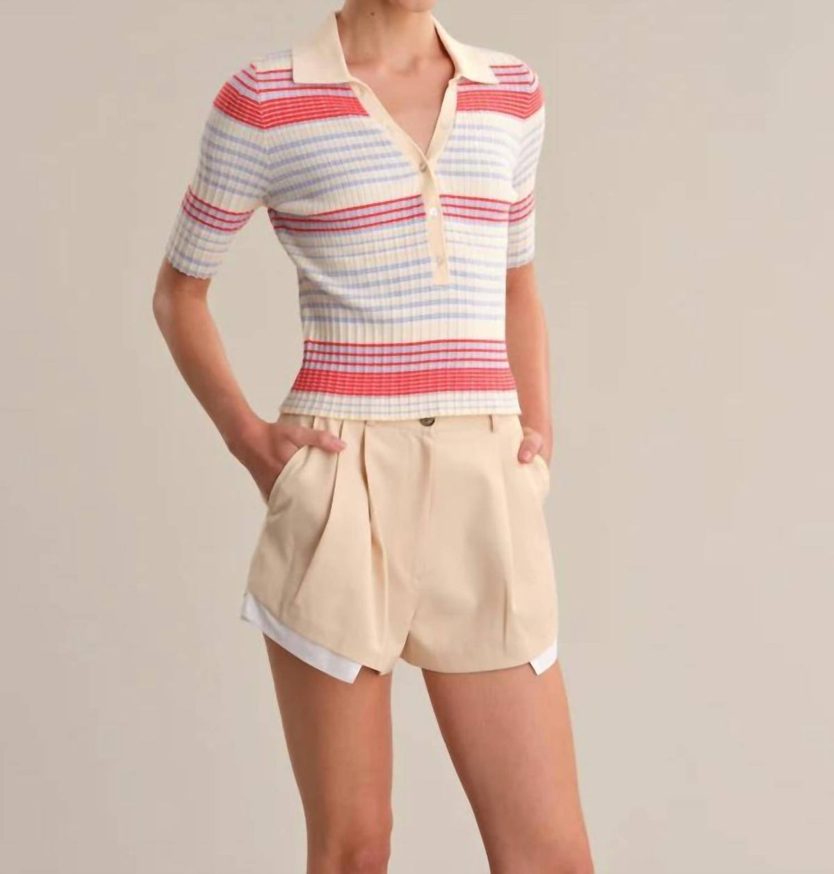 525 America - GISELLE TEXTURED POLO