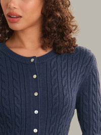 525 America - Juliette Cable Split Hem Cardigan