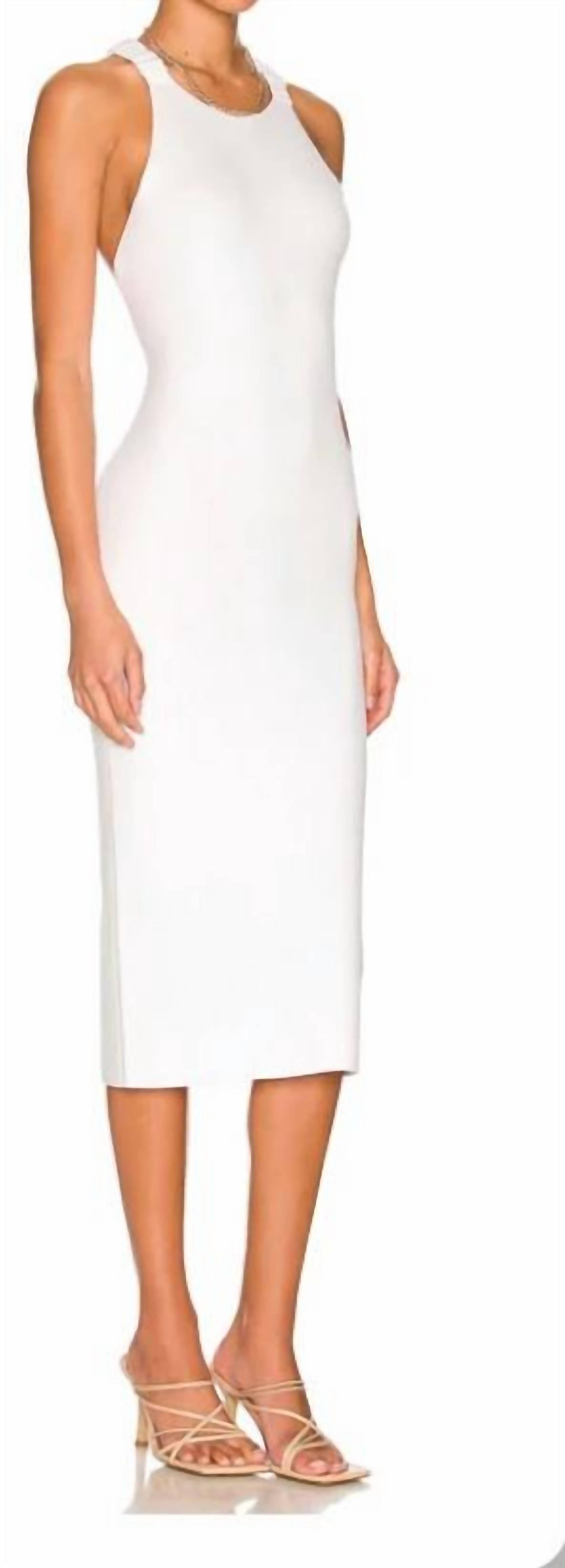 525 America - Open Back Dress BLACK- (NOT WHITE)