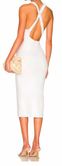 525 America - Open Back Dress BLACK- (NOT WHITE)