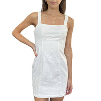 Papermoon - Stella Lace Up Back Denim Mini Dress