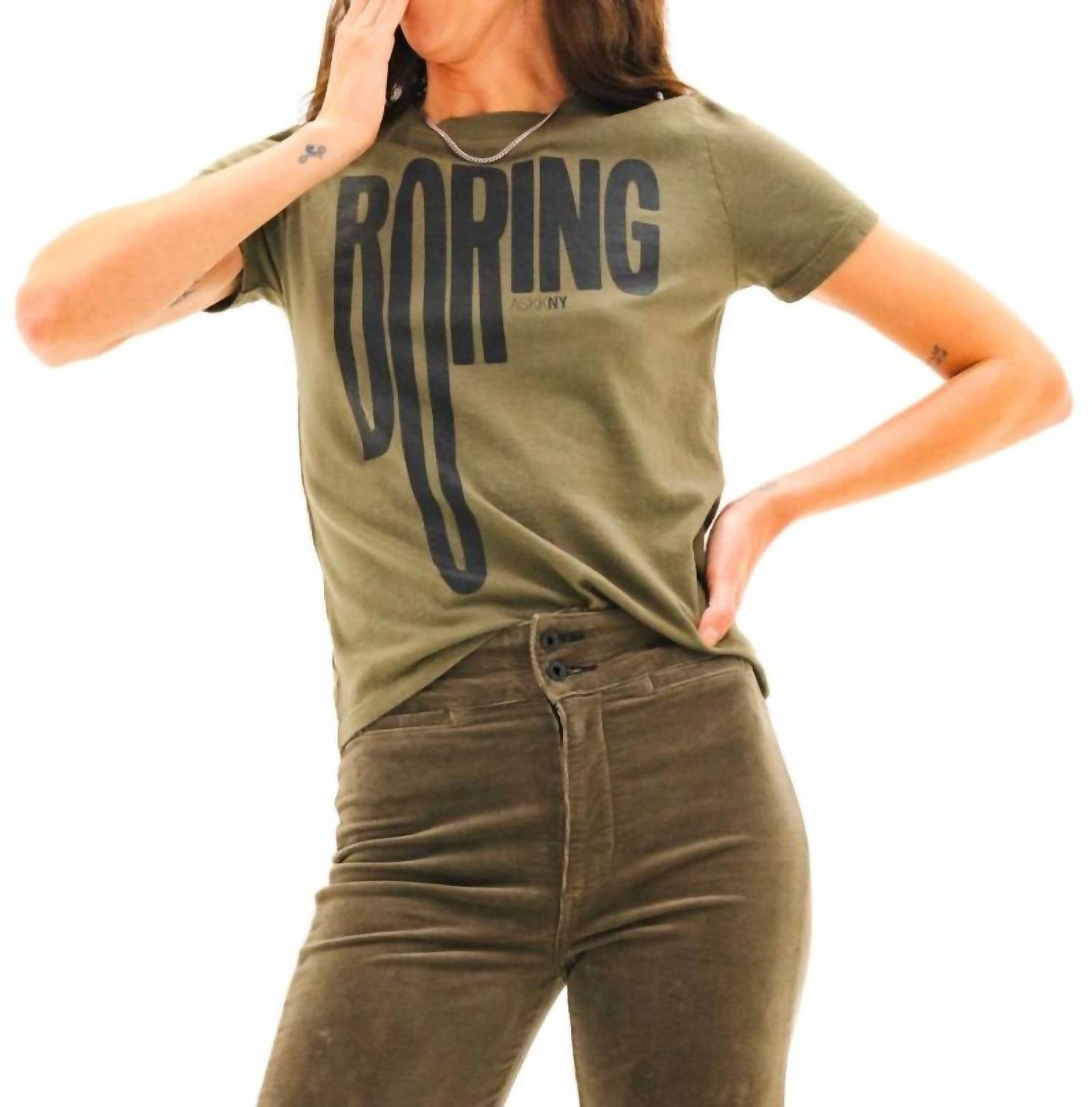 ASKK NY Classic Tee in boring - women's t-shirt - detail view