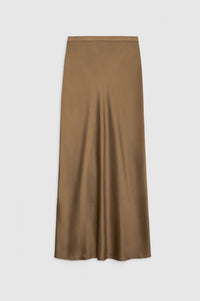 ANINE BING Bar Silk Skirt in sepia - women's skirt - view 4