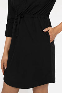 Mono B - Stretch Woven Scoop Neck Mini Dress