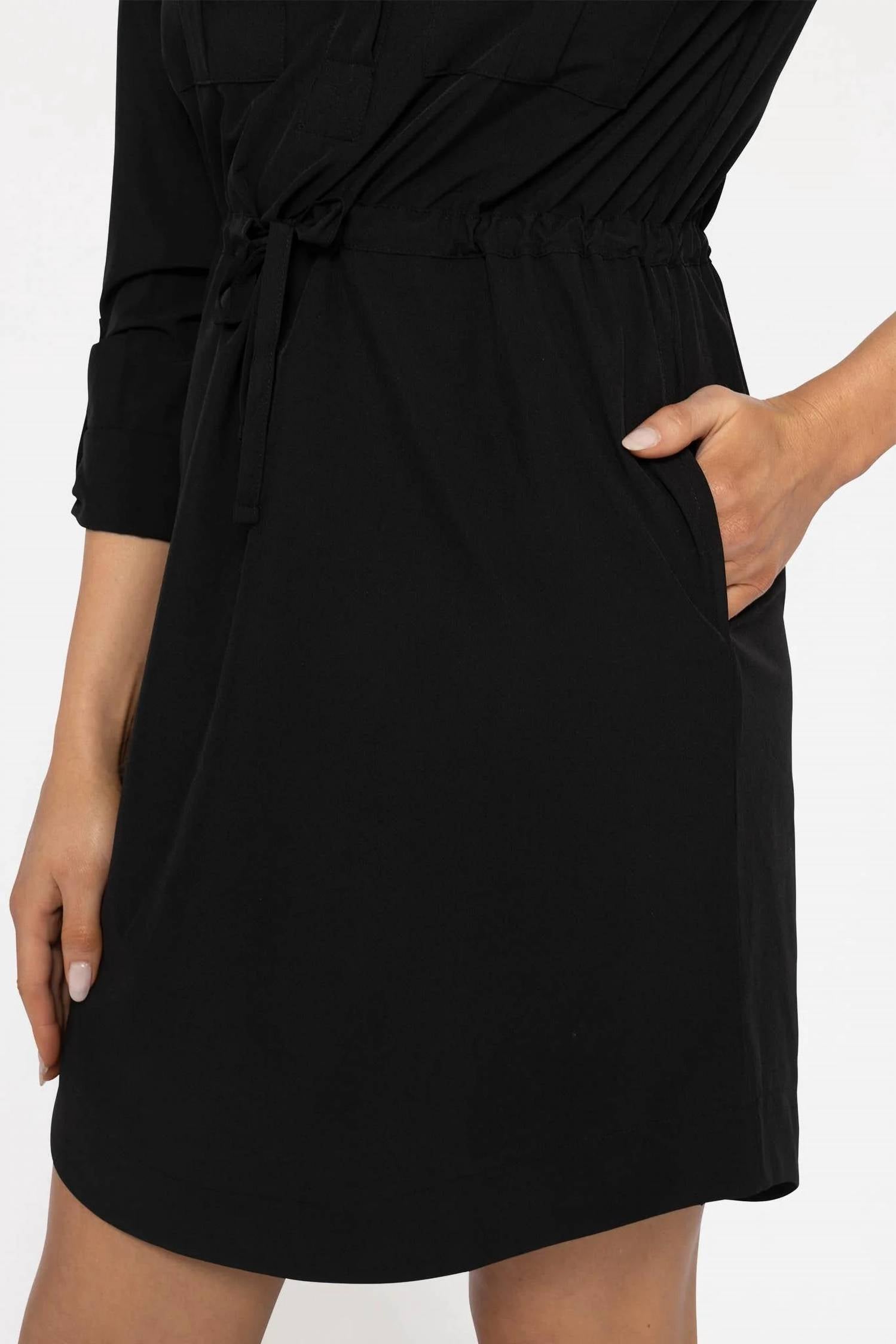 Mono B - Stretch Woven Scoop Neck Mini Dress