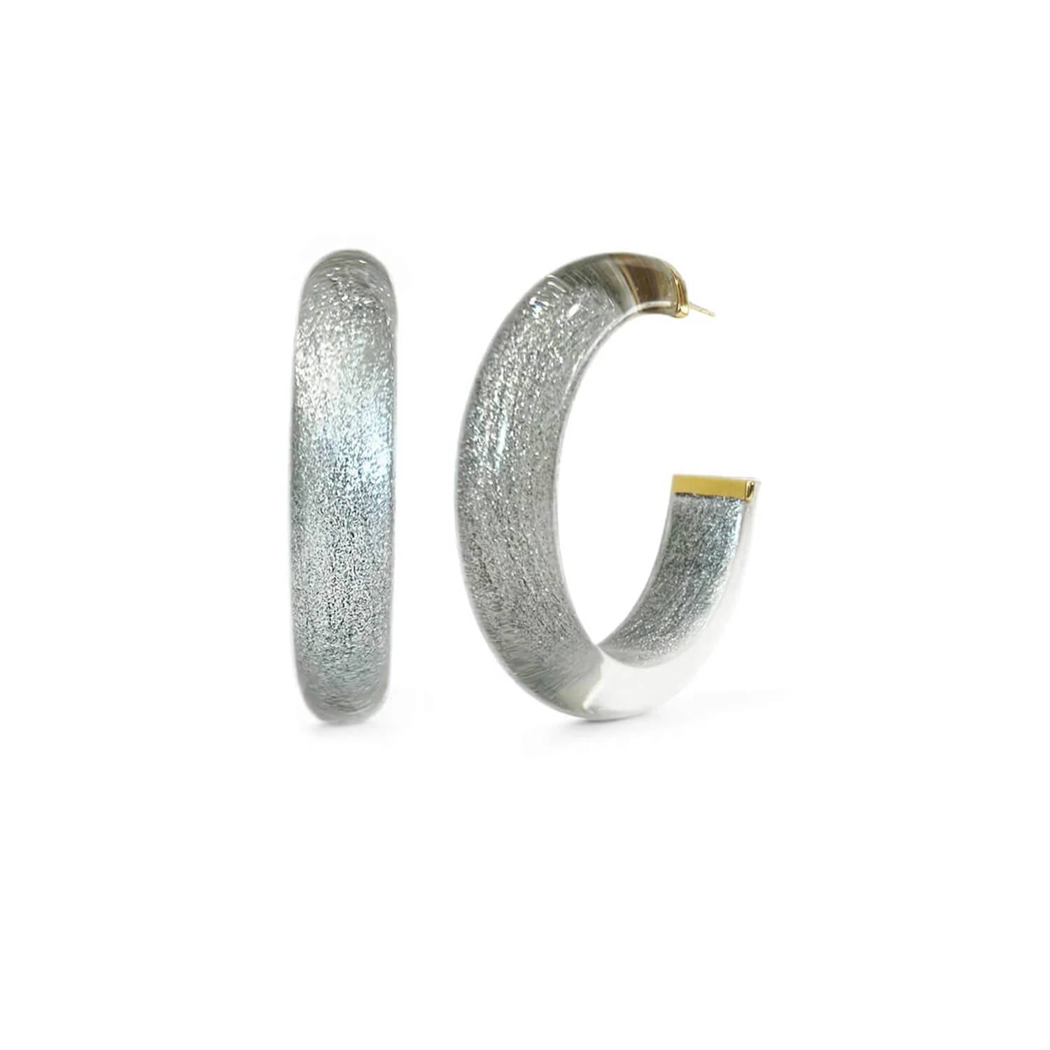 Gold & Honey - Women's Medium Illusion Hoop Earrings