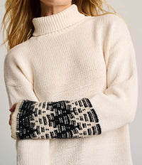 LISA TODD Wonderland Long Sleeve Sweater in snow - women's sweater - view 5