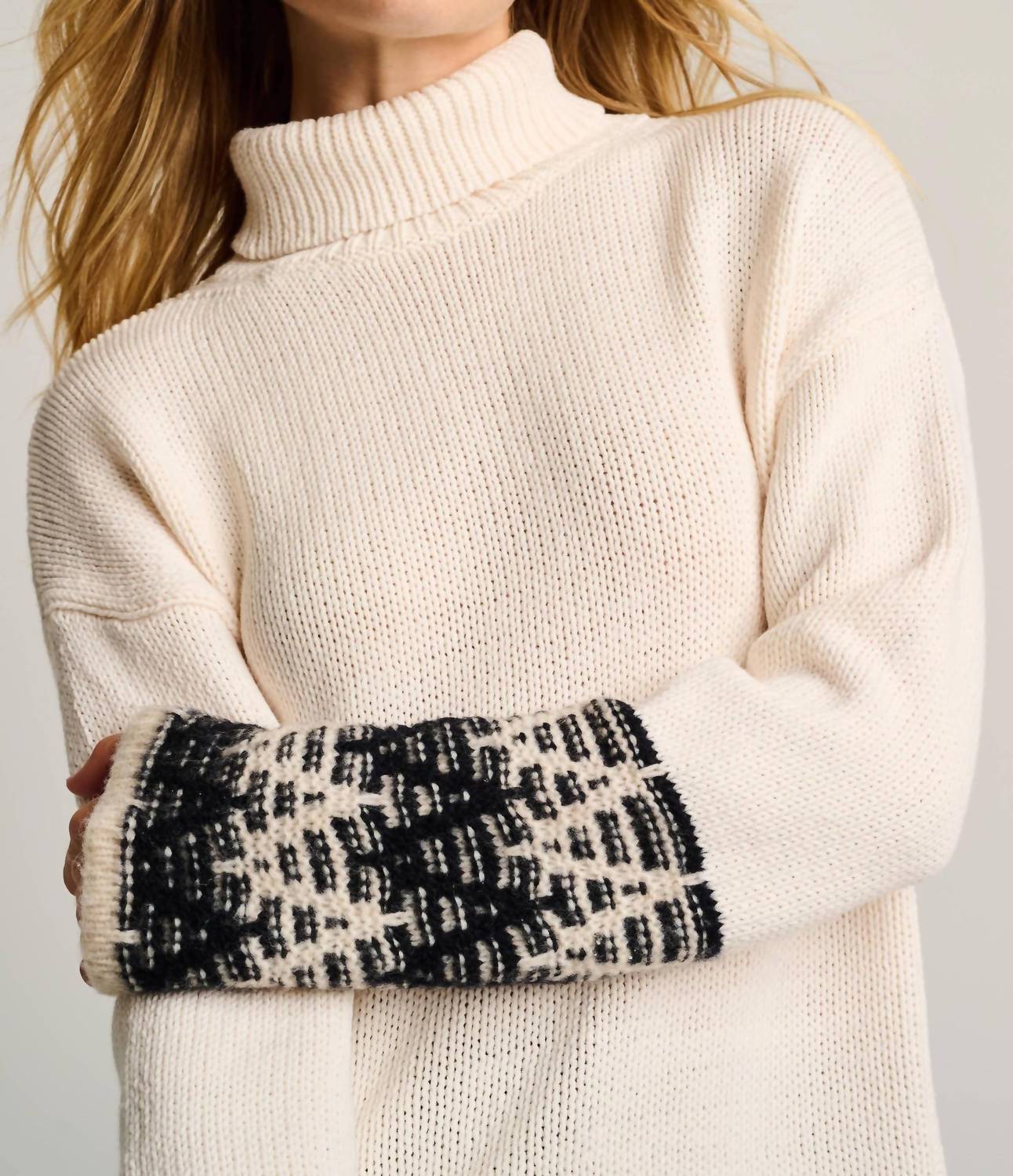 LISA TODD Wonderland Long Sleeve Sweater in snow - women's sweater - view 5