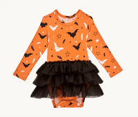 Posh Peanut - Long Sleeve Tulle Skirt Bodysuit