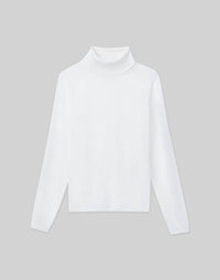 Lafayette 148 - Petite Responsible Matte Crepe Turtleneck Sweater
