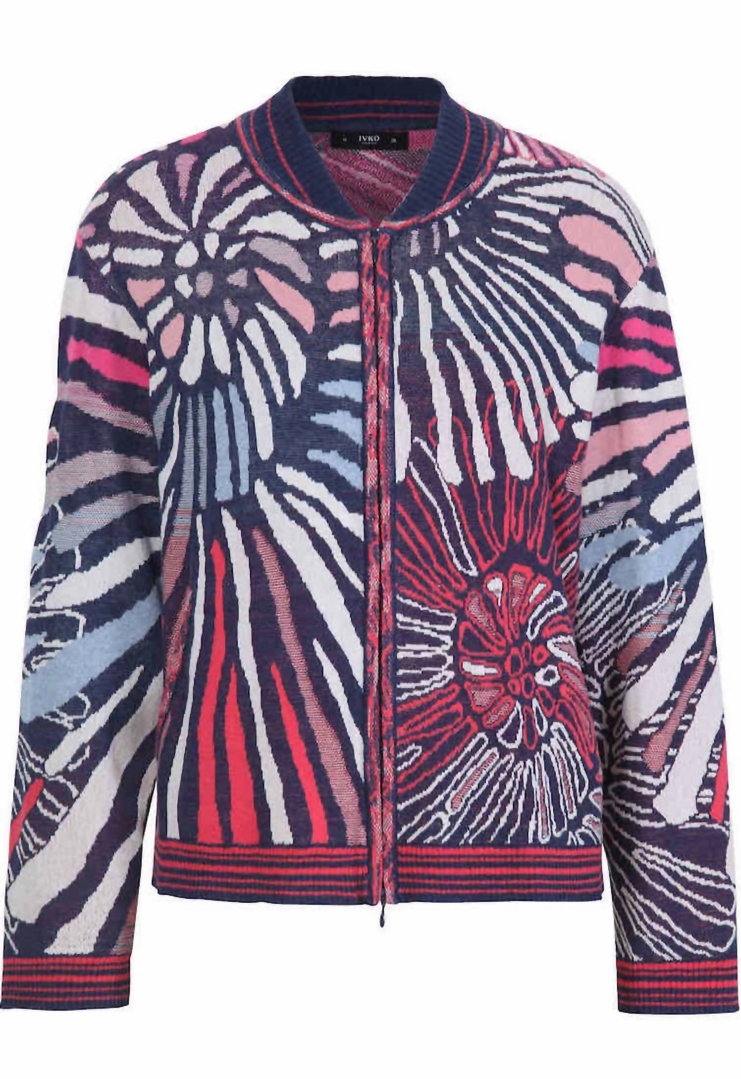 Ivko - Seashell Knit Bomber Jacket
