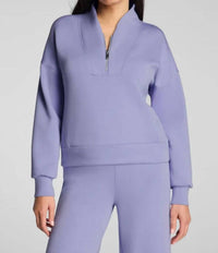 Spanx - Shawl Collar Half Zip Sweatshirt