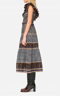 Sea - Ivette Flutter Sleeve Smocked Midi Dress