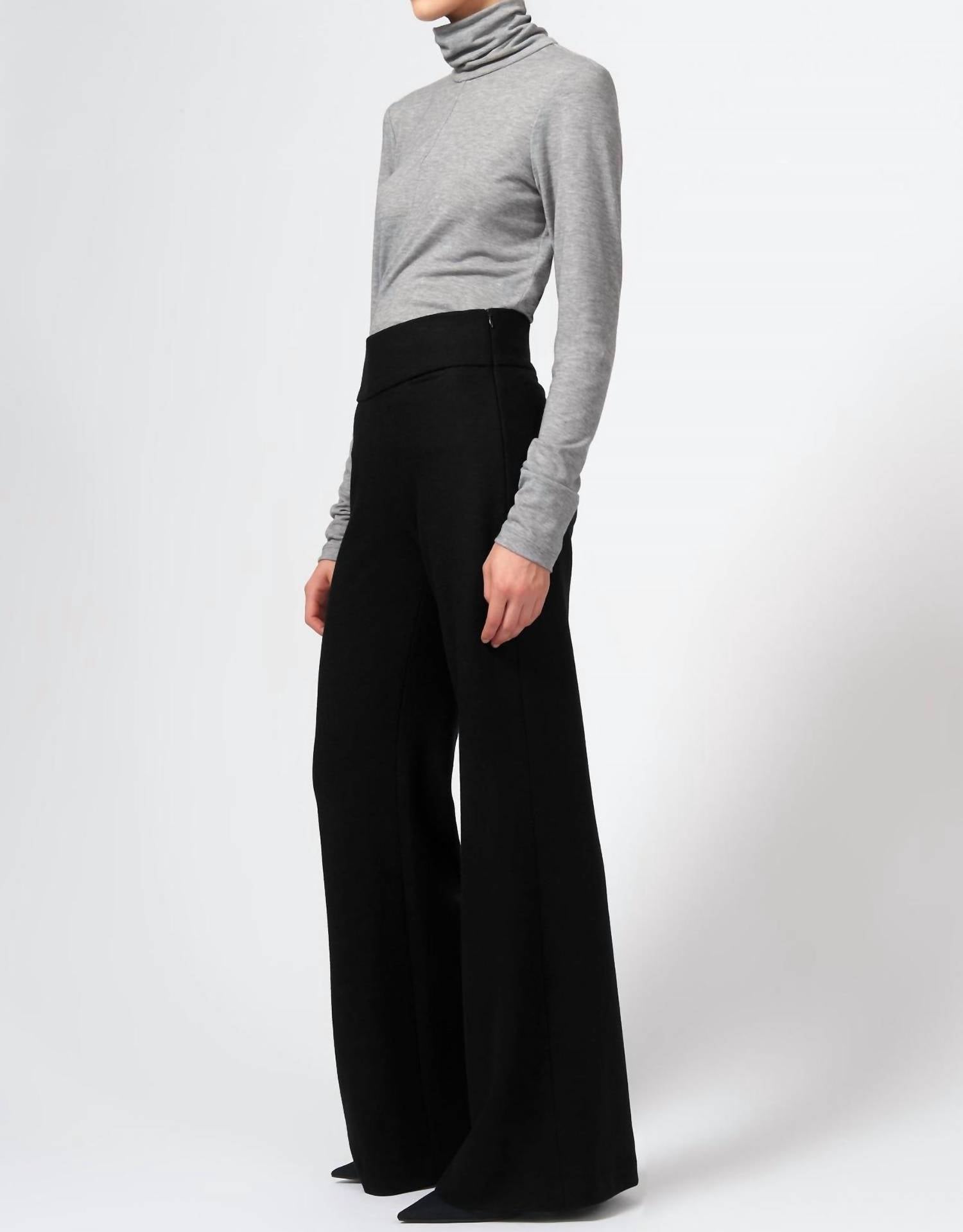 Harris Boulevard - Felted Jersey Wide Leg Pant