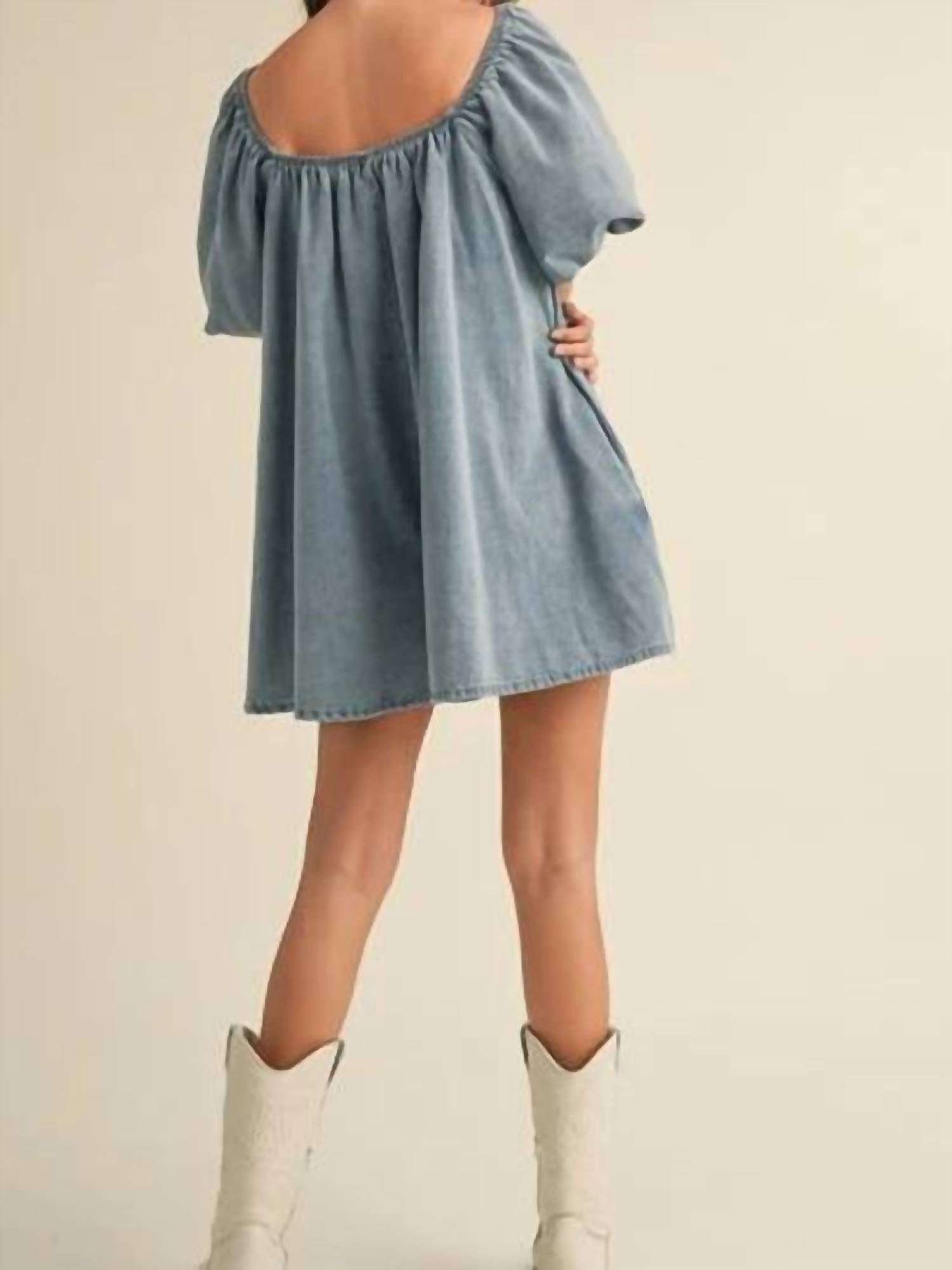 Needii - Babydoll Denim Romper
