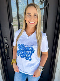 Marie & Co - Pioneer V Neck Game Day Tshirt