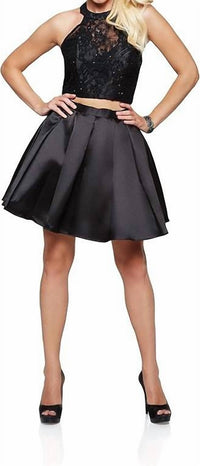 Last Dress - Chic & Sleek Noir Two-Piece Set
