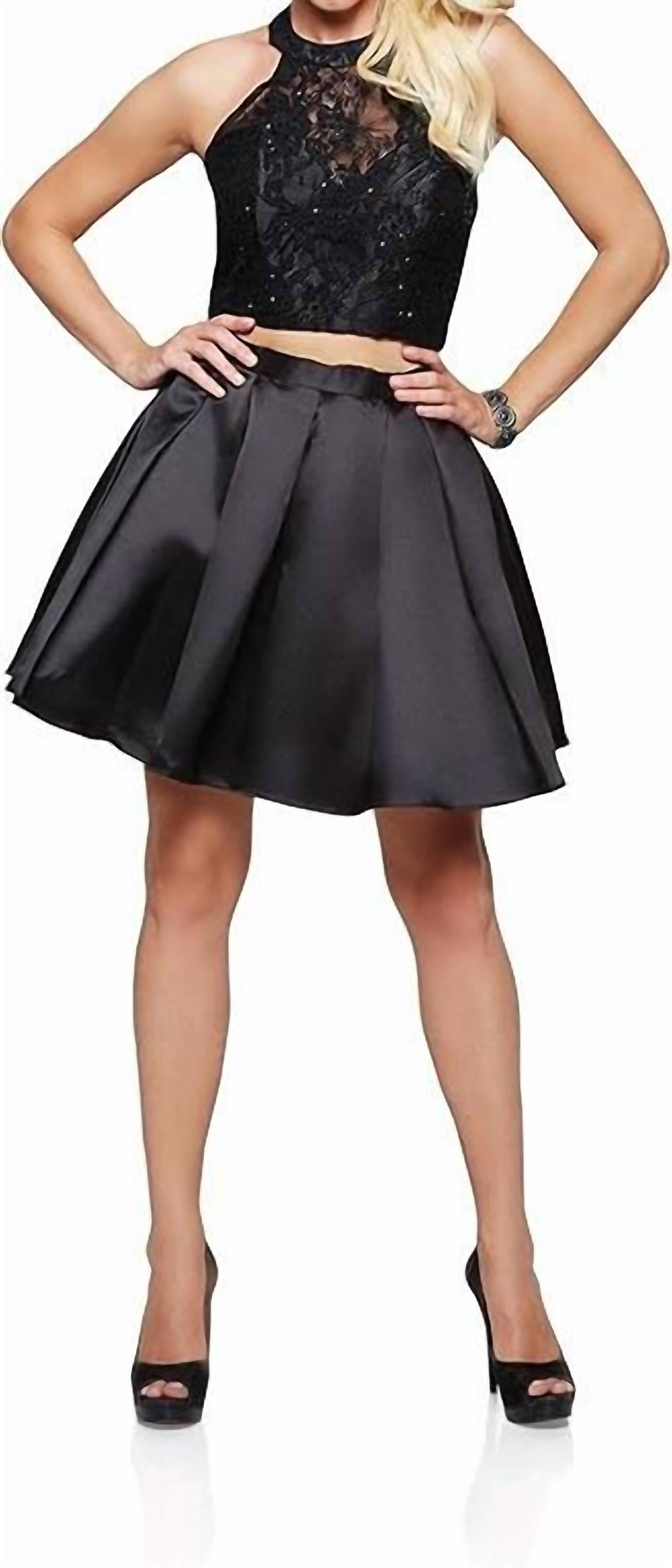Last Dress - Chic & Sleek Noir Two-Piece Set