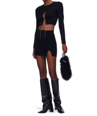 ASTR RAVEN SKIRT in black - women's skirt - view 4