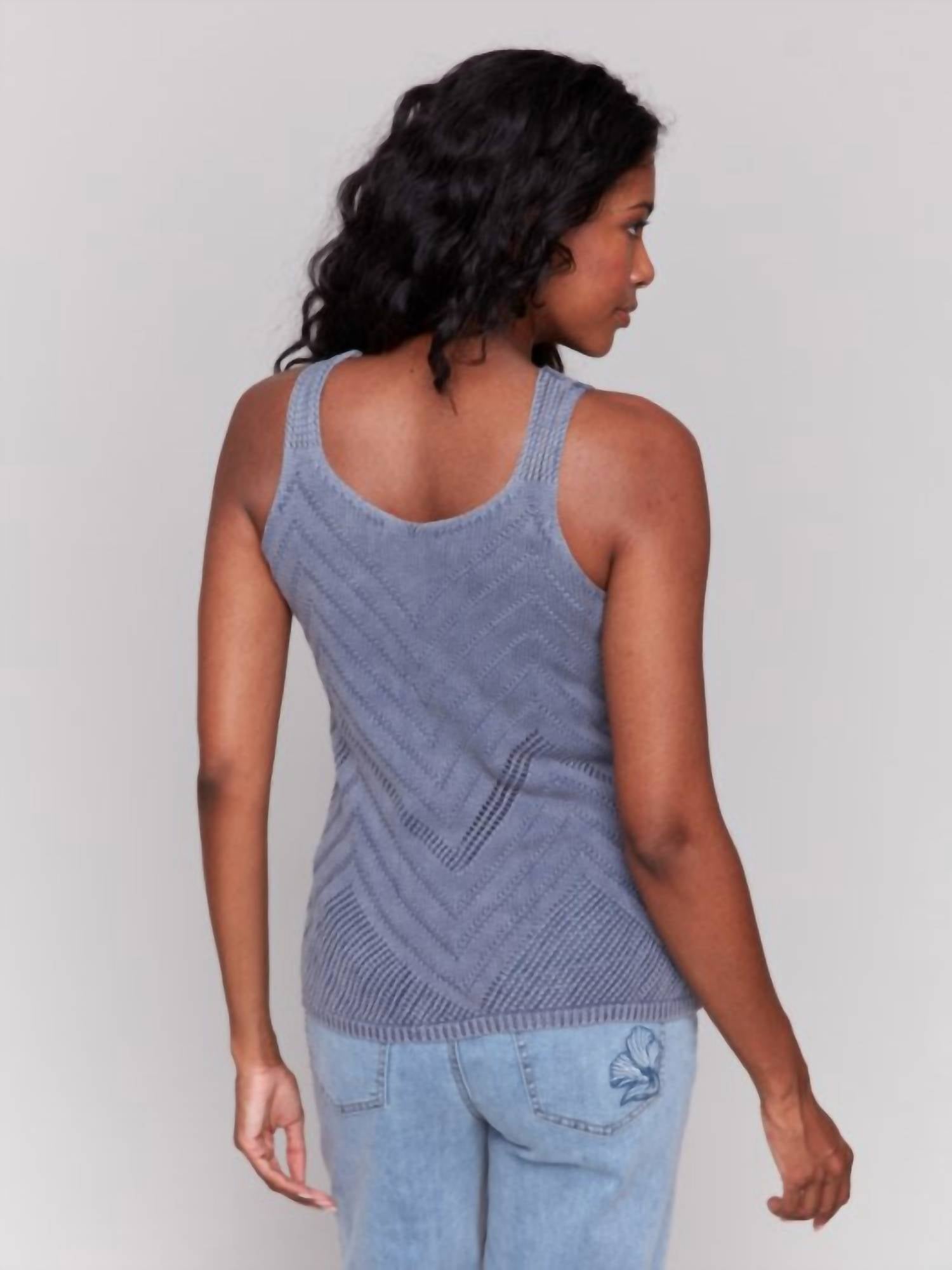 Charlie B - Chevron Pointelle Knit Camisole