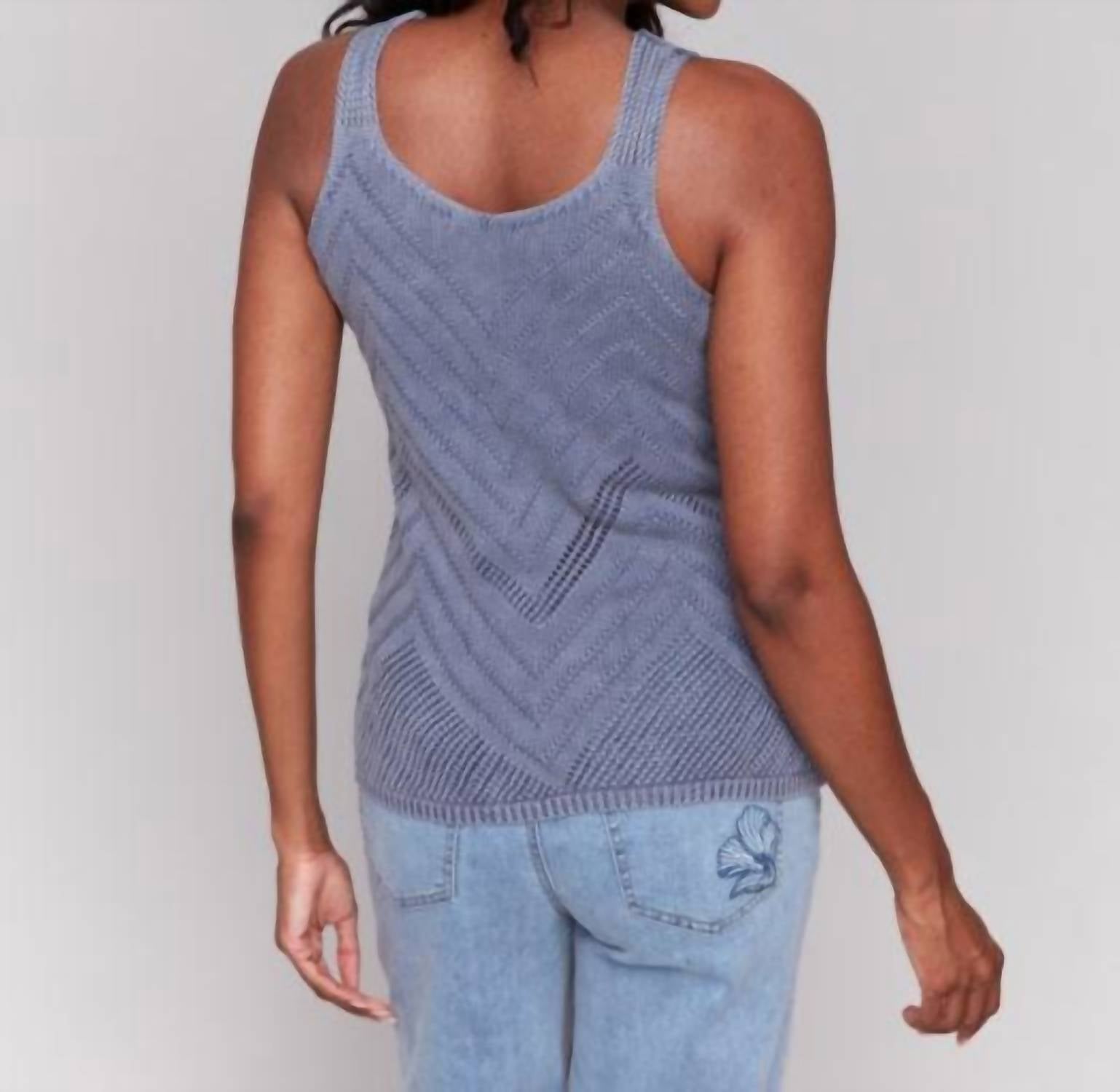 Charlie B - Chevron Pointelle Knit Camisole