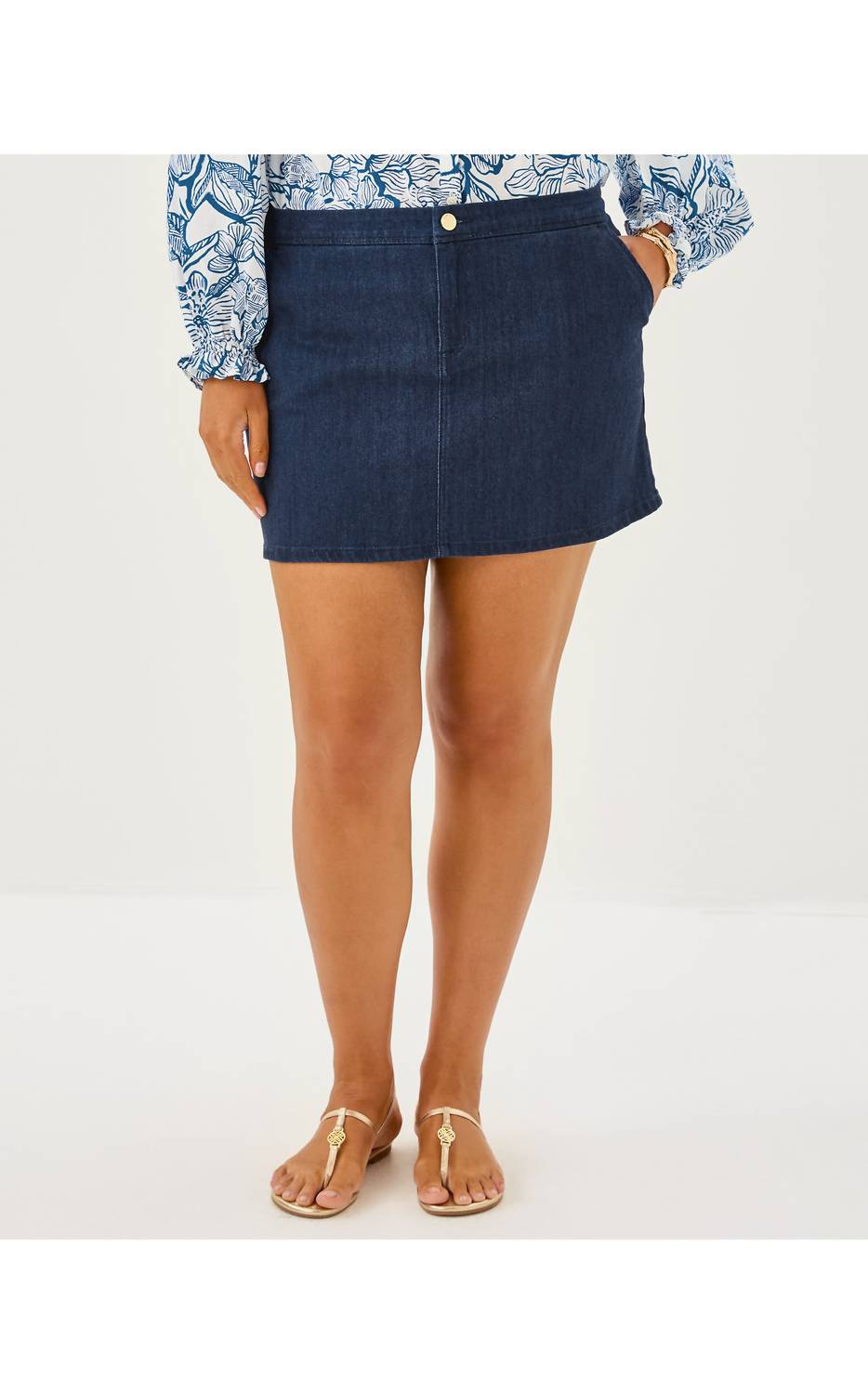 Lilly Pulitzer - Colette Stretch Denim Mini Skirt