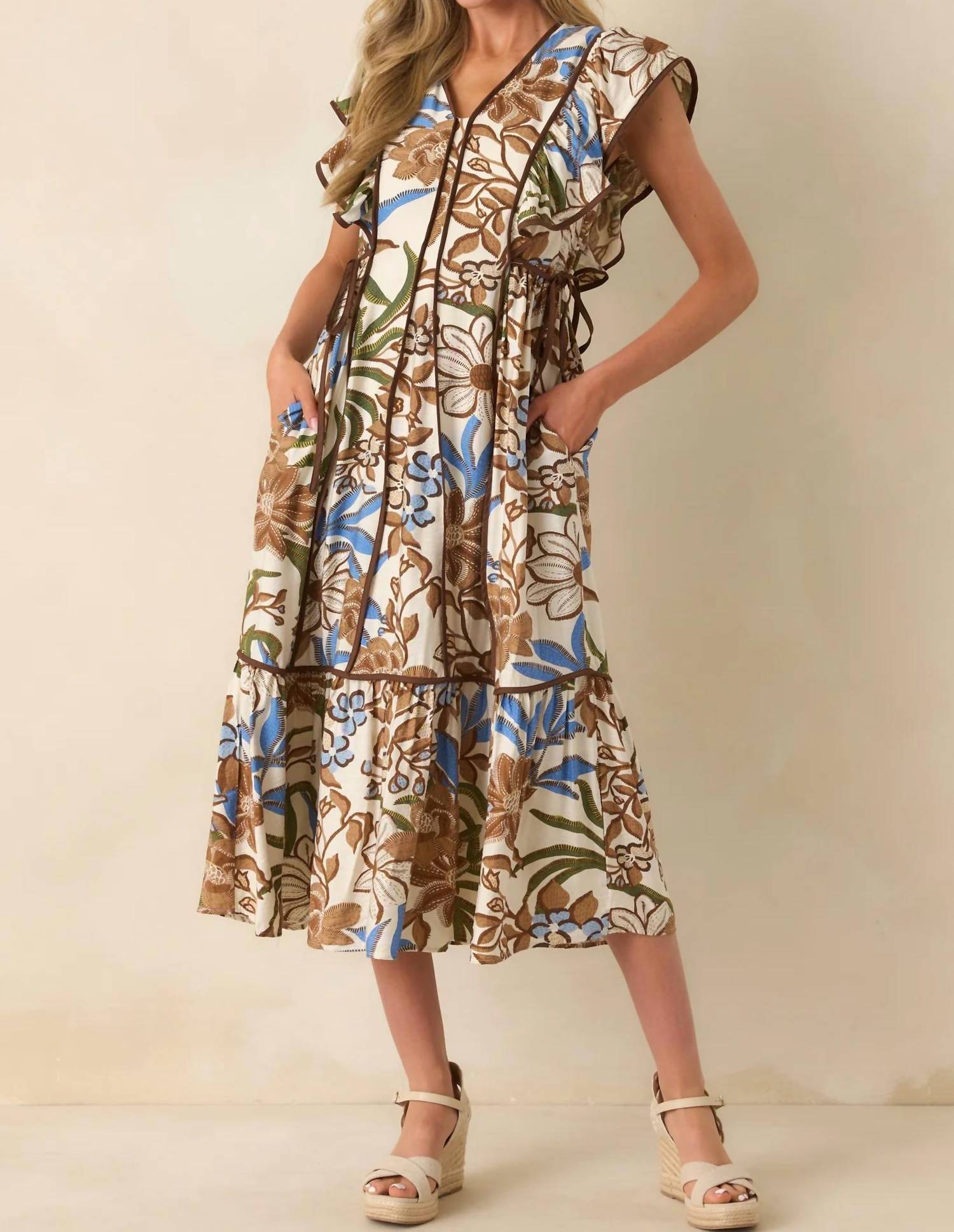 Entro - Bree Floral Midi Dress