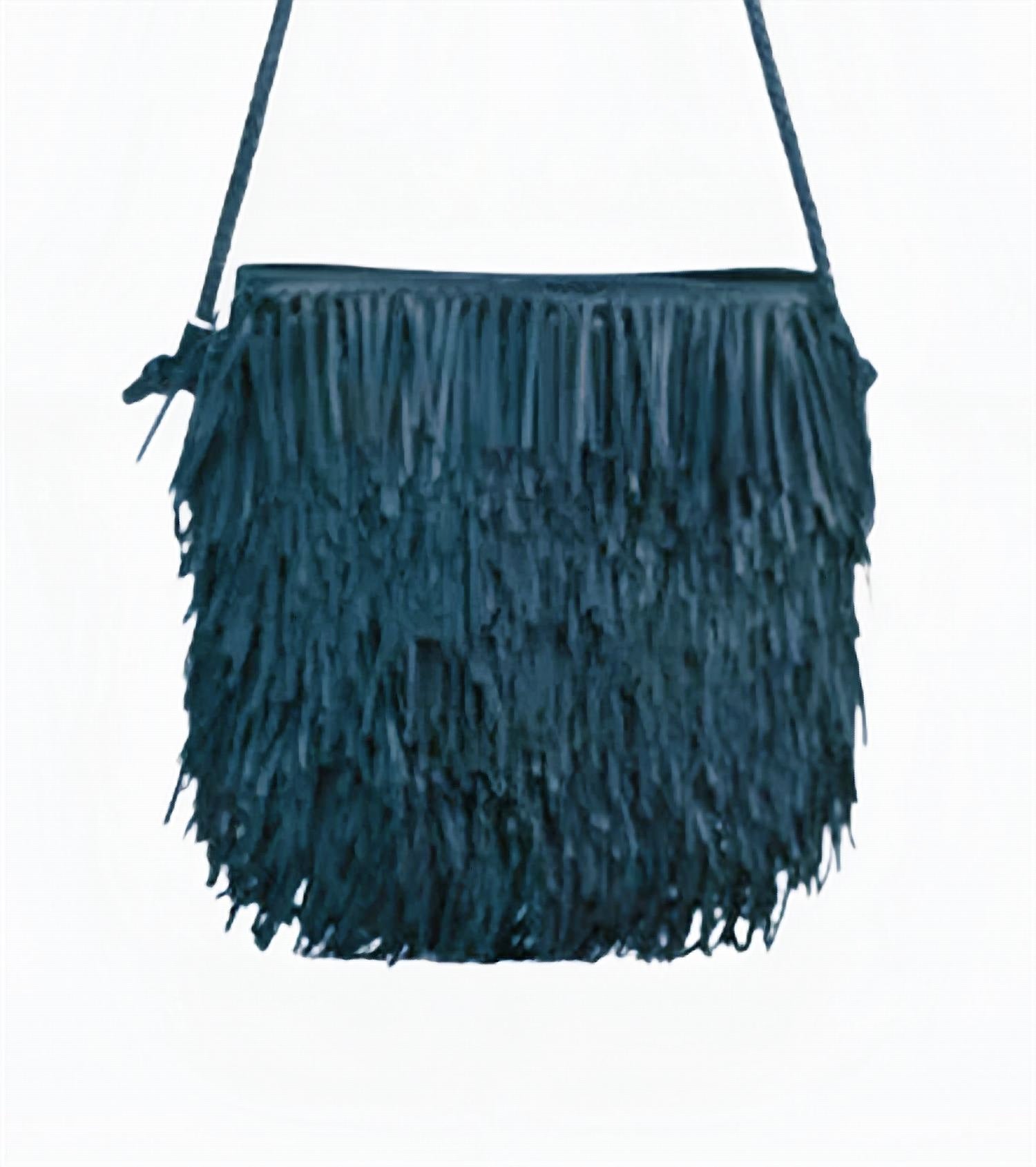 Dragon Diffusion Women's Fringe Hobo Bag in forest - women's bag - detail view