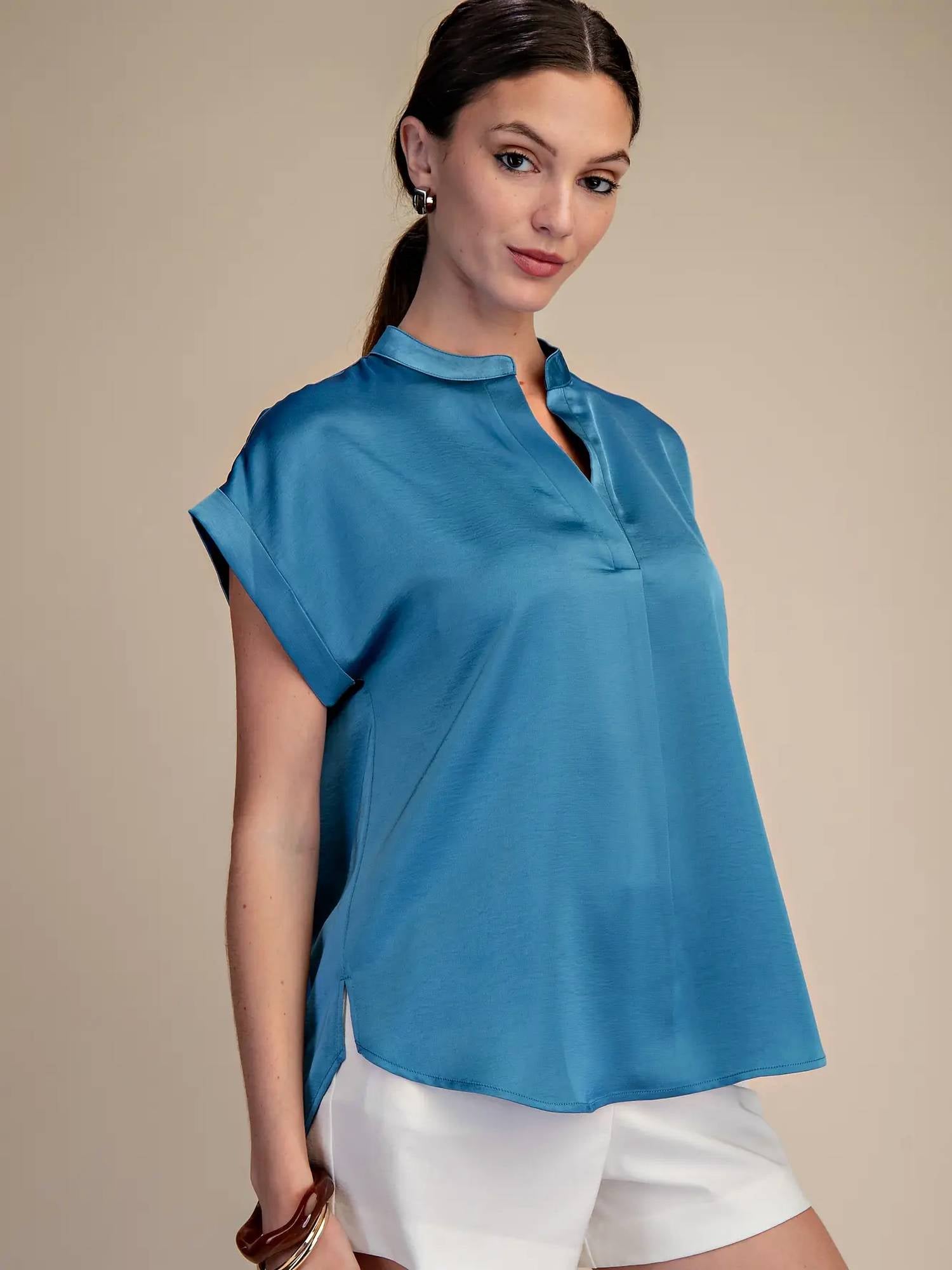 Glam - Sally Short Sleeve Blouse
