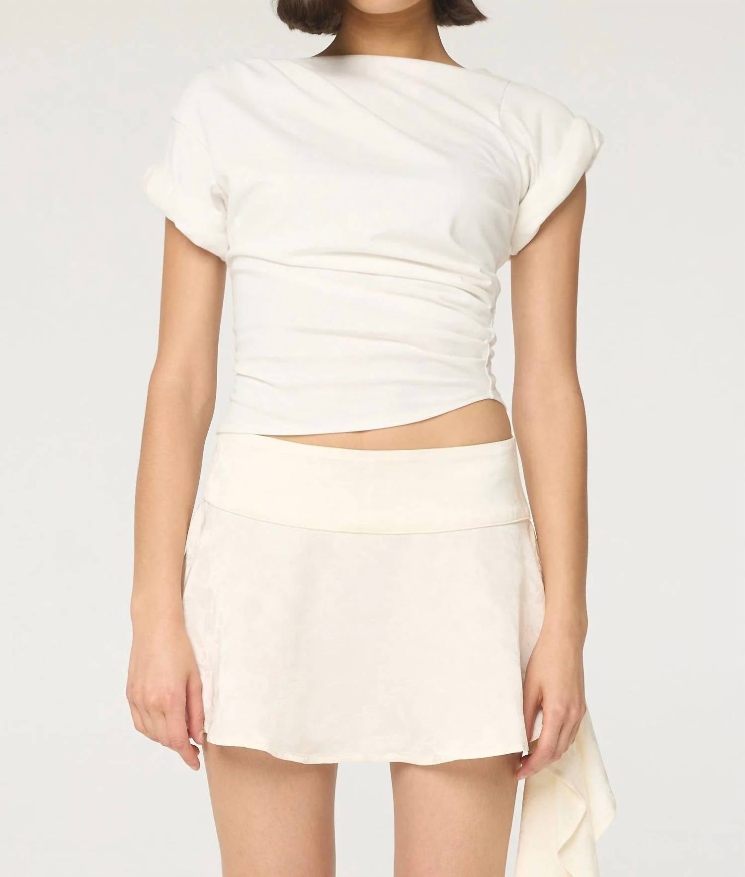 LINE Francine Short Sleeve T-shirt in vanila - women's t-shirt