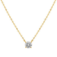 Allyanna Gifts - Women's Prong Round Moissanite Necklace